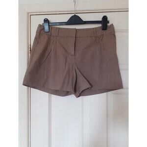 Warehouse Size 12 Brown Shorts with Pintuck Detail